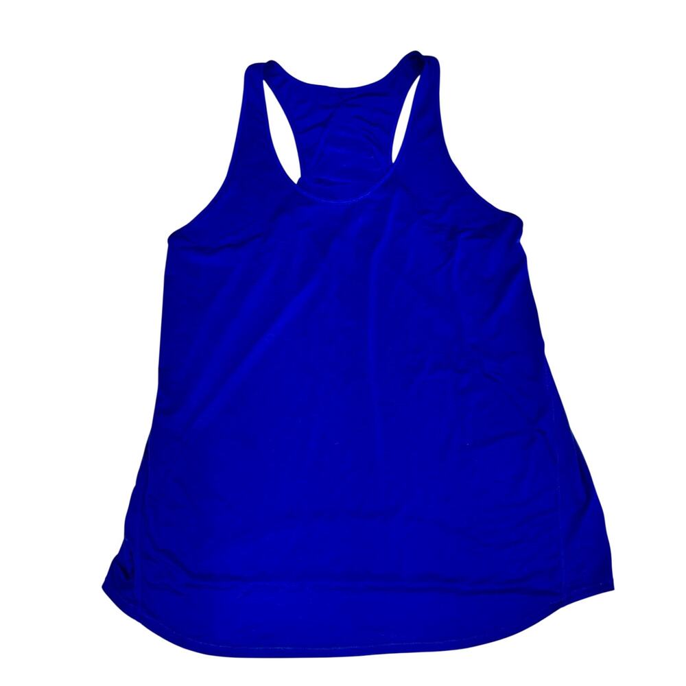 Lululemon Essential Tank Pleated Racerback Cobalt Blue Larkspur S/M Yoga Run Top - Picture 3 of 13